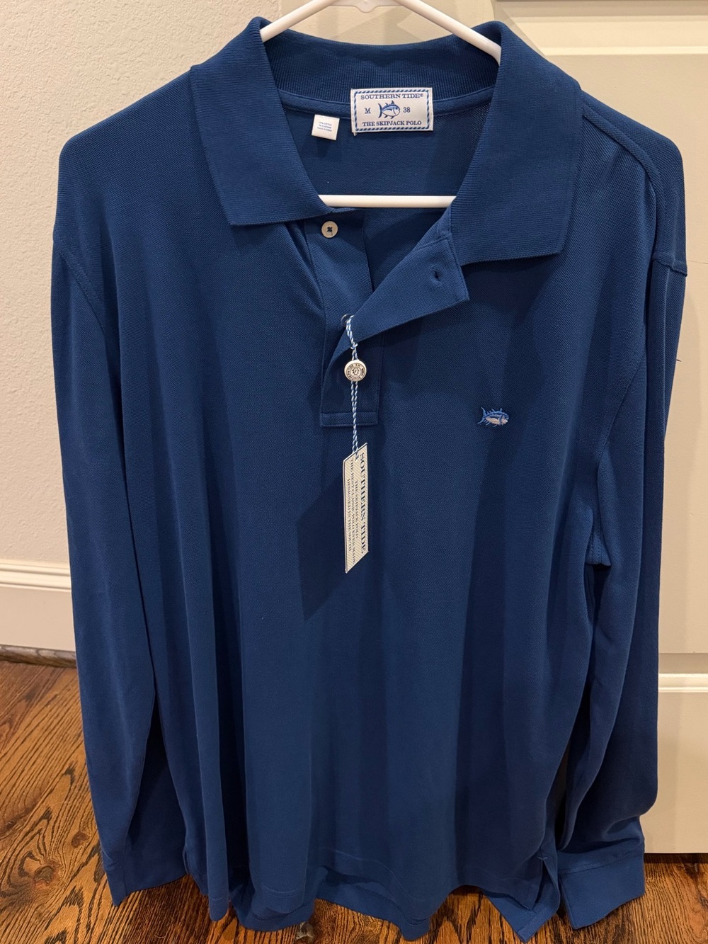NWT Southern Tide Long-Sleeve Polo - Deep Blue